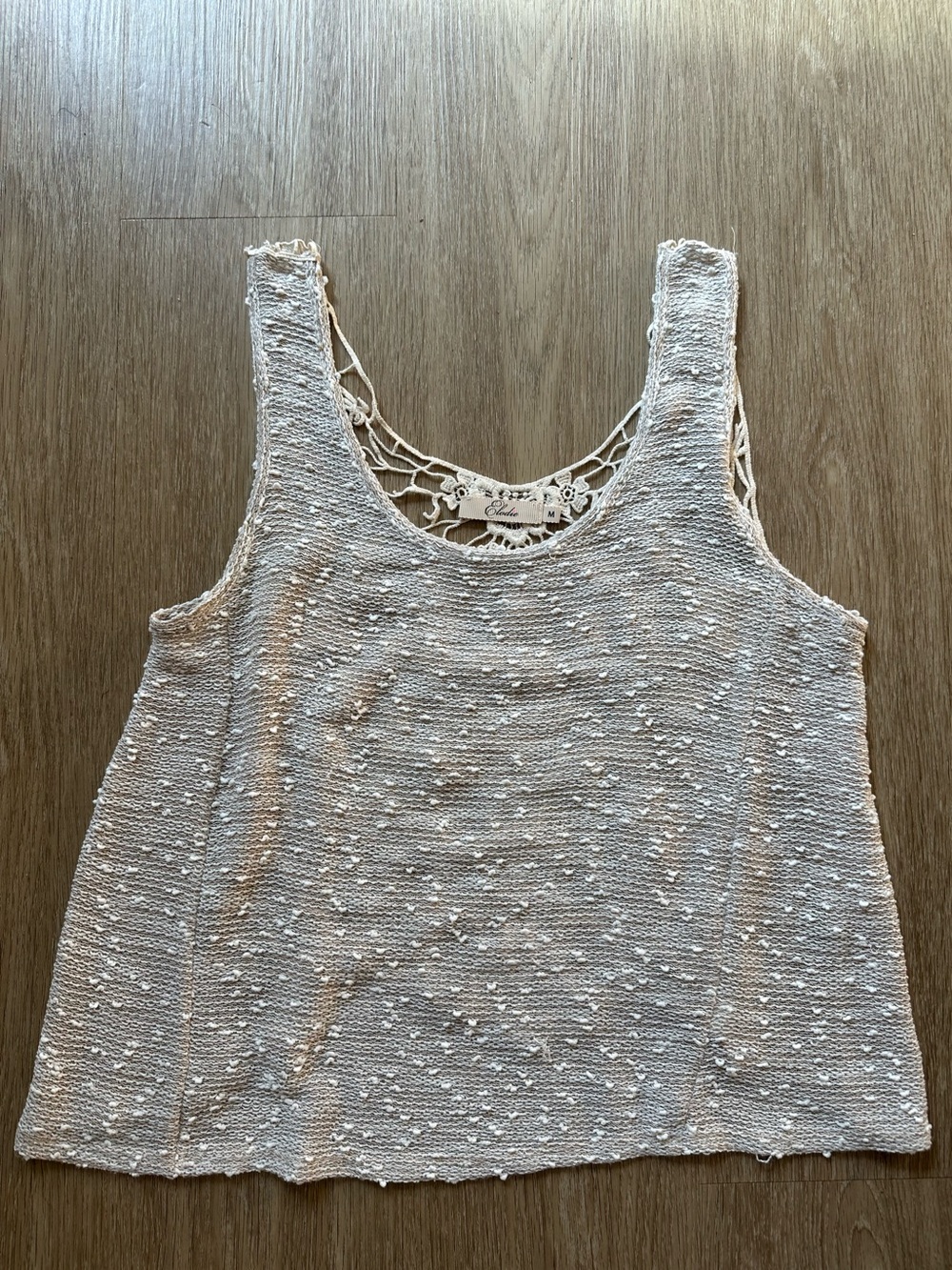 Elodie Crochet Back Knitted Scoop Tank